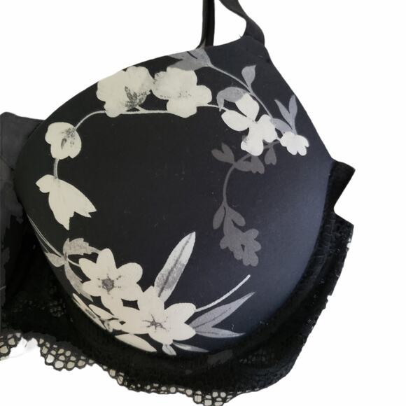 2 FOR $5 SALE NWT Auden Floral Light Lift Lace Demi T-Shirt  Push Up Bra  32D - Picture 5 of 9
